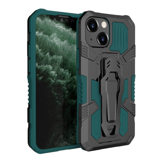 Machine Armor Warrior Shockproof PC + TPU Protective Case For iPhone 13 mini(Green)-garmade.com