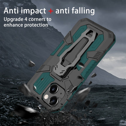 Machine Armor Warrior Shockproof PC + TPU Protective Case For iPhone 13 mini(Green)-garmade.com