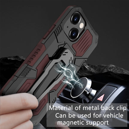 Machine Armor Warrior Shockproof PC + TPU Protective Case For iPhone 13 mini(Brown)-garmade.com