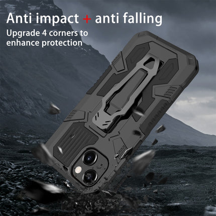 Machine Armor Warrior Shockproof PC + TPU Protective Case For iPhone 13(Black)-garmade.com