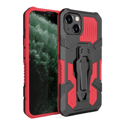 Machine Armor Warrior Shockproof PC + TPU Protective Case For iPhone 13(Red)-garmade.com
