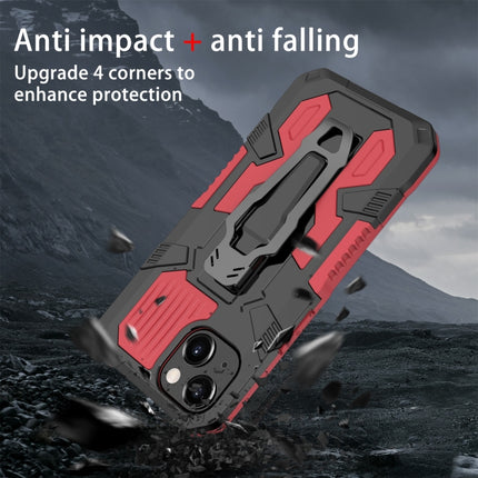 Machine Armor Warrior Shockproof PC + TPU Protective Case For iPhone 13(Red)-garmade.com