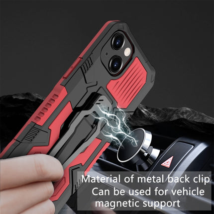 Machine Armor Warrior Shockproof PC + TPU Protective Case For iPhone 13(Red)-garmade.com