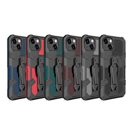 Machine Armor Warrior Shockproof PC + TPU Protective Case For iPhone 13(Red)-garmade.com