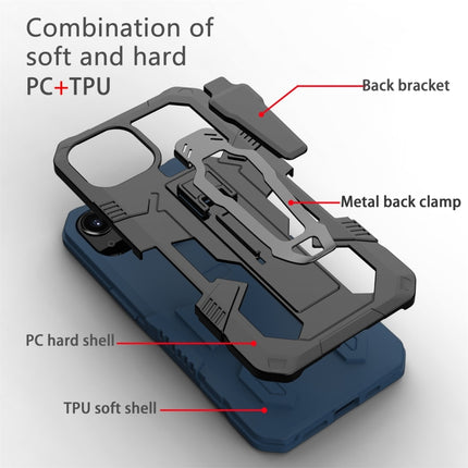 Machine Armor Warrior Shockproof PC + TPU Protective Case For iPhone 13(Blue)-garmade.com
