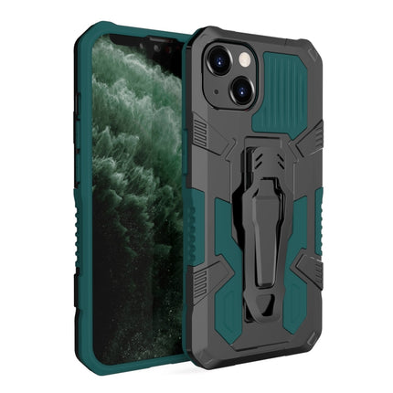 Machine Armor Warrior Shockproof PC + TPU Protective Case For iPhone 13(Green)-garmade.com