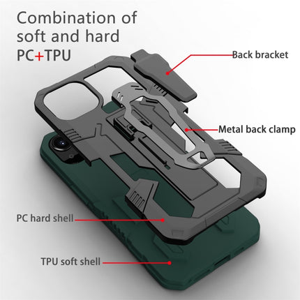 Machine Armor Warrior Shockproof PC + TPU Protective Case For iPhone 13(Green)-garmade.com