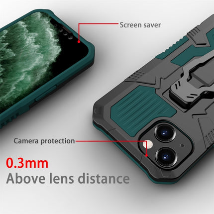 Machine Armor Warrior Shockproof PC + TPU Protective Case For iPhone 13(Green)-garmade.com