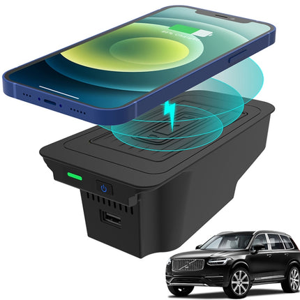 Car Qi Standard Wireless Charger 10W Quick Charging for Volvo S60 2019-2021, Left and Right Driving-garmade.com