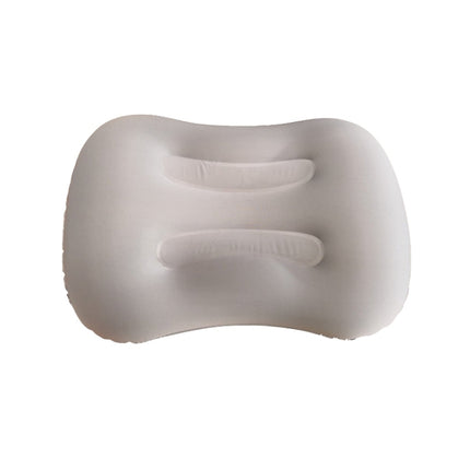 Outdoor Camping Trip Foldable Portable Inflatable Pillow Nap Waist Pillow, Specification:Press to Inflate(Light Gray)-garmade.com