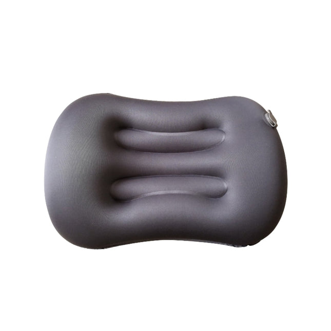 Outdoor Camping Trip Foldable Portable Inflatable Pillow Nap Waist Pillow, Specification:Inflate with Your Mouth(Dark Gray)-garmade.com