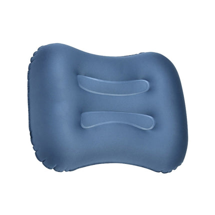 Outdoor Camping Trip Foldable Portable Inflatable Pillow Nap Waist Pillow, Specification:Inflate with Your Mouth(Double Ink Blue)-garmade.com