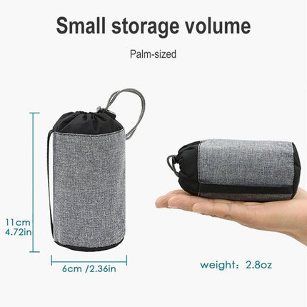 Outdoor Camping Trip Foldable Portable Inflatable Pillow Nap Waist Pillow, Specification:Inflate with Your Mouth(Light Gray)-garmade.com