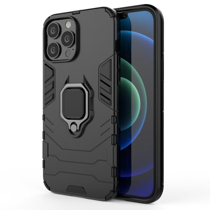 Shockproof PC + TPU Protective Case with Magnetic Ring Holder For iPhone 13 Pro Max(Black)-garmade.com