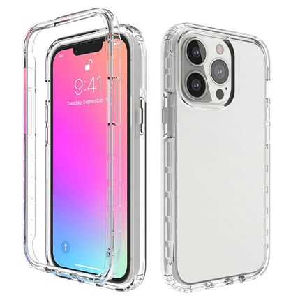 Shockproof High Transparency Two-color Gradual Change PC+TPU Candy Colors Protective Case For iPhone 13 Pro(Transparent)-garmade.com