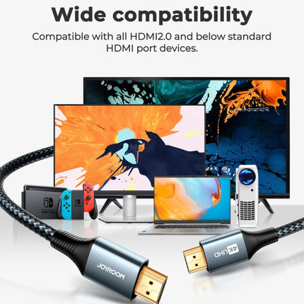 JOYROOM SY-20H1 4K 60Hz HDMI to HDMI Adapter Cable, Length: 2m(Grey)-garmade.com