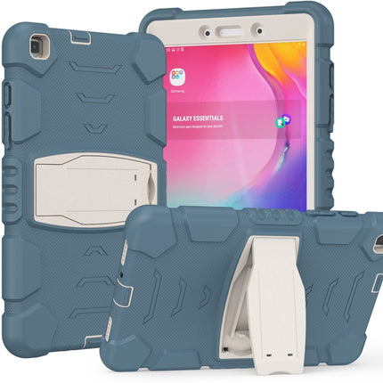 For Samsung Galaxy Tab A8.0 2019 T290 3-Layer Protection Screen Frame + PC + Silicone Shockproof Combination Case with Holder(Cornflower Blue)-garmade.com