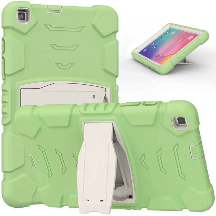 For Samsung Galaxy Tab A8.0 2019 T290 3-Layer Protection Screen Frame + PC + Silicone Shockproof Combination Case with Holder(Matcha Green)-garmade.com
