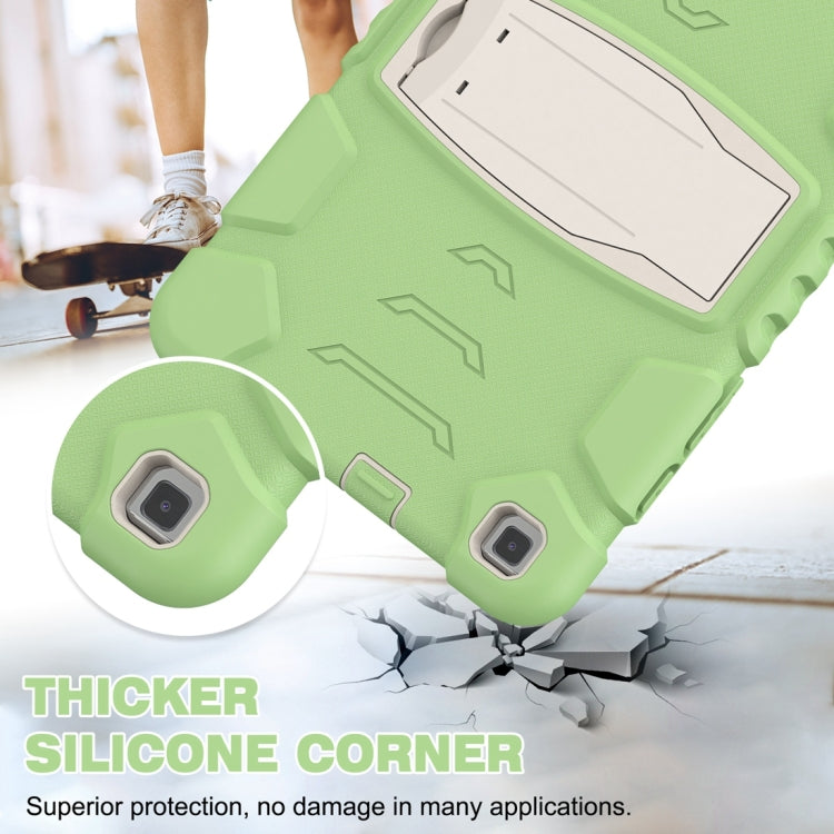 For Samsung Galaxy Tab A8.0 2019 T290 3-Layer Protection Screen Frame + PC + Silicone Shockproof Combination Case with Holder(Matcha Green)-garmade.com
