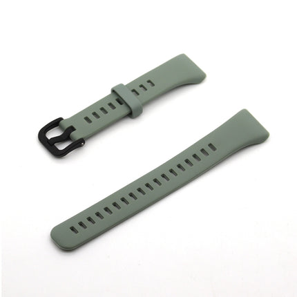 For Honor Band 6 Pure Color Silicone Replacement Strap Watchband(Emerald Green)-garmade.com