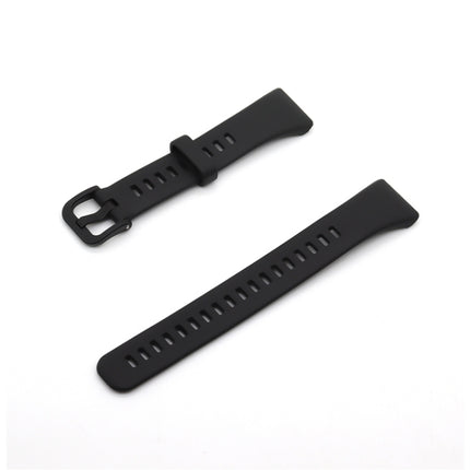 For Honor Band 6 Pure Color Silicone Replacement Strap Watchband(Black)-garmade.com