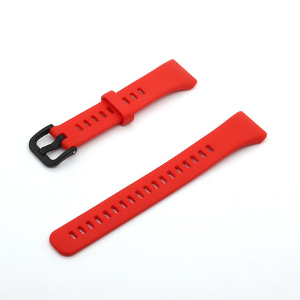 For Honor Band 6 Pure Color Silicone Replacement Strap Watchband(Red)-garmade.com