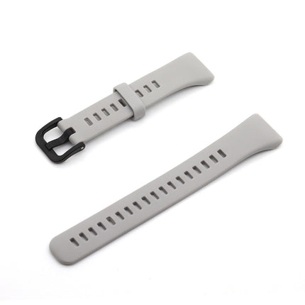 For Honor Band 6 Pure Color Silicone Replacement Strap Watchband(Grey)-garmade.com