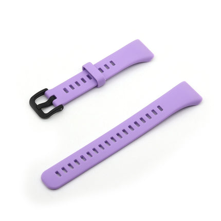 For Honor Band 6 Pure Color Silicone Replacement Strap Watchband(Light Purple)-garmade.com