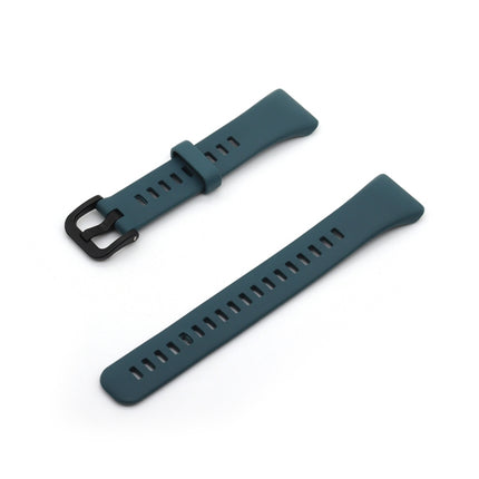 For Honor Band 6 Pure Color Silicone Replacement Strap Watchband(Rock Cyan)-garmade.com