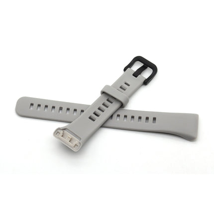 For Honor Band 6 Pure Color Silicone Replacement Strap Watchband(Grey)-garmade.com