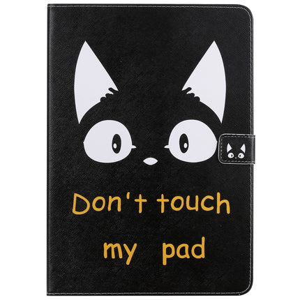 For iPad 10.2 / Pro 10.5 / Air 2019 3D Colored Drawing Horizontal Flip Leather Case with Holder & Card Slots & Wallet & Sleep / Wake-up Function(Cat Ears)-garmade.com