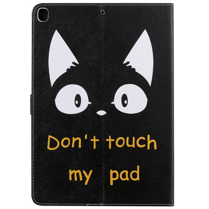 For iPad 10.2 / Pro 10.5 / Air 2019 3D Colored Drawing Horizontal Flip Leather Case with Holder & Card Slots & Wallet & Sleep / Wake-up Function(Cat Ears)-garmade.com