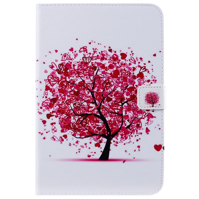 For iPad Mini 2019 & 4 & 3 & 2 & 1 3D Colored Drawing Horizontal Flip Leather Case with Holder & Card Slots & Wallet & Sleep / Wake-up Function(Color Tree)-garmade.com