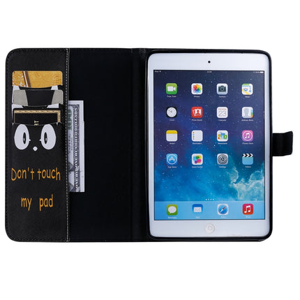 For iPad Mini 2019 & 4 & 3 & 2 & 1 3D Colored Drawing Horizontal Flip Leather Case with Holder & Card Slots & Wallet & Sleep / Wake-up Function(Cat Ears)-garmade.com