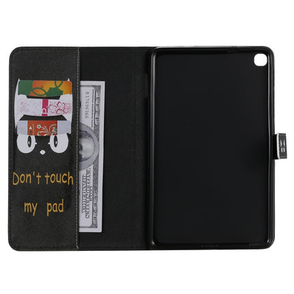 For Galaxy Tab A 8.0 & S Pen (2019) 3D Colored Drawing Horizontal Flip Leather Case with Holder & Card Slots & Wallet(Cat Ears)-garmade.com