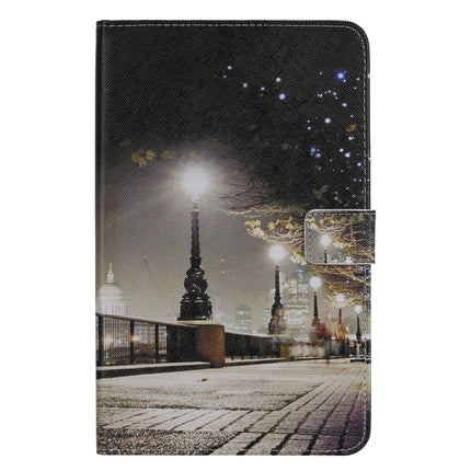 For Galaxy Tab A 8.0 & S Pen (2019) 3D Colored Drawing Horizontal Flip Leather Case with Holder & Card Slots & Wallet(Cityscape)-garmade.com