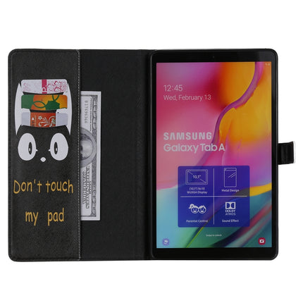 For Galaxy Tab A 10.1 (2019) 3D Colored Drawing Horizontal Flip Leather Case with Holder & Card Slots & Wallet(Cat Ears)-garmade.com