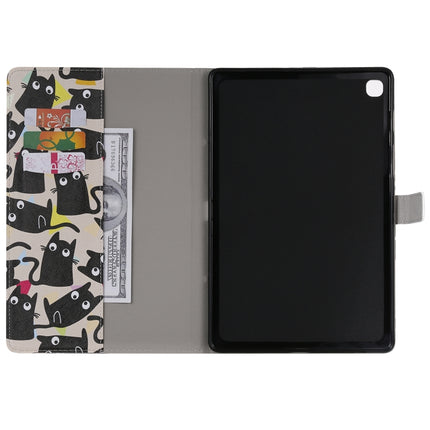 For Galaxy Tab S5e 3D Colored Drawing Horizontal Flip Leather Case with Holder & Card Slots & Wallet(Cat)-garmade.com