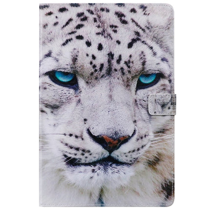 For Galaxy Tab S5e 3D Colored Drawing Horizontal Flip Leather Case with Holder & Card Slots & Wallet(White Leopard)-garmade.com