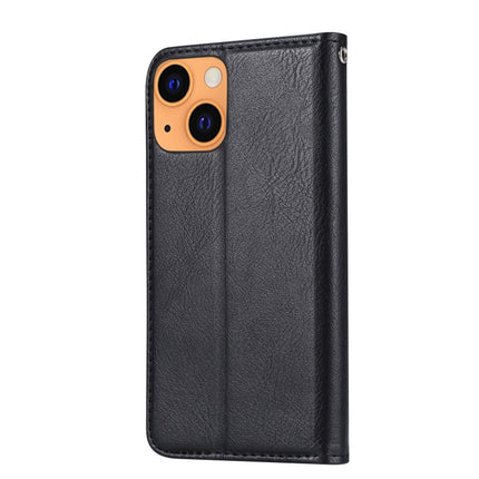Knead Skin Texture Horizontal Flip Leather Case with Photo Frame & Holder & Card Slots & Wallet For iPhone 13(Black)-garmade.com