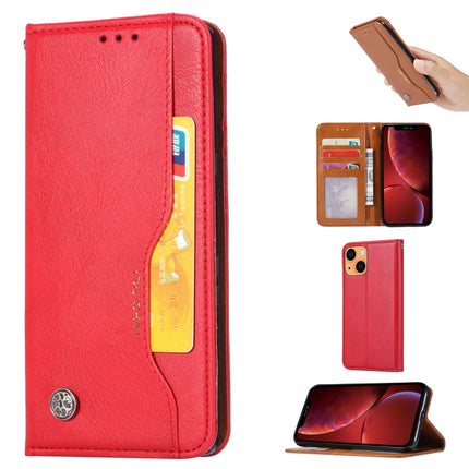 Knead Skin Texture Horizontal Flip Leather Case with Photo Frame & Holder & Card Slots & Wallet For iPhone 13(Red)-garmade.com