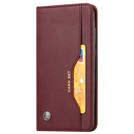 Knead Skin Texture Horizontal Flip Leather Case with Photo Frame & Holder & Card Slots & Wallet For iPhone 13(Wine Red)-garmade.com