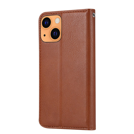 Knead Skin Texture Horizontal Flip Leather Case with Photo Frame & Holder & Card Slots & Wallet For iPhone 13(Brown)-garmade.com