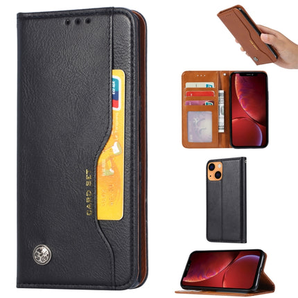 Knead Skin Texture Horizontal Flip Leather Case with Photo Frame & Holder & Card Slots & Wallet For iPhone 13 mini(Black)-garmade.com