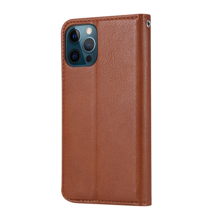 Knead Skin Texture Horizontal Flip Leather Case with Photo Frame & Holder & Card Slots & Wallet For iPhone 13 Pro(Brown)-garmade.com