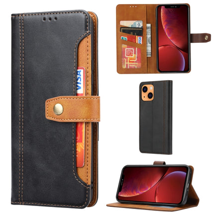 Calf Texture Double Fold Clasp Horizontal Flip Leather Case with Photo Frame & Holder & Card Slots & Wallet For iPhone 13(Black)-garmade.com