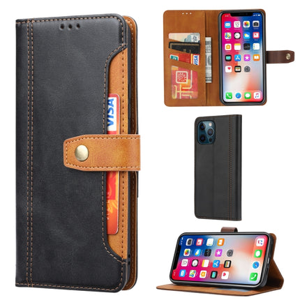 Calf Texture Double Fold Clasp Horizontal Flip Leather Case with Photo Frame & Holder & Card Slots & Wallet For iPhone 13 Pro(Black)-garmade.com