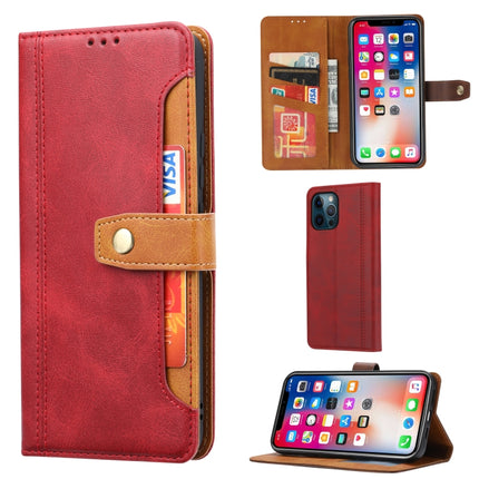 Calf Texture Double Fold Clasp Horizontal Flip Leather Case with Photo Frame & Holder & Card Slots & Wallet For iPhone 13 Pro(Red)-garmade.com