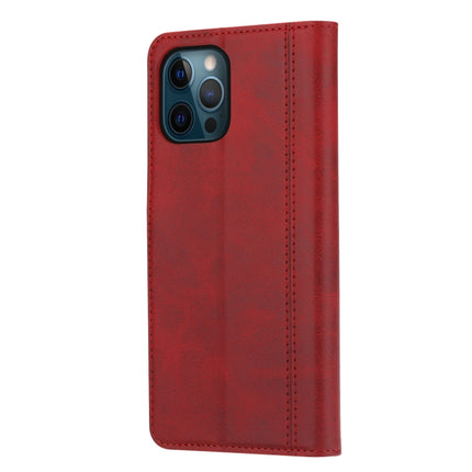 Calf Texture Double Fold Clasp Horizontal Flip Leather Case with Photo Frame & Holder & Card Slots & Wallet For iPhone 13 Pro(Red)-garmade.com