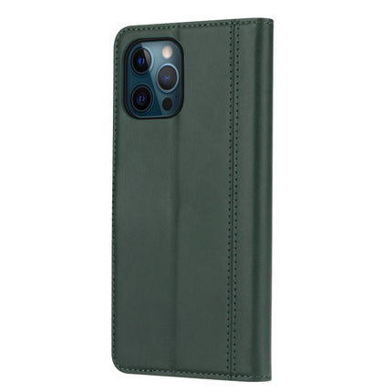 Calf Texture Double Fold Clasp Horizontal Flip Leather Case with Photo Frame & Holder & Card Slots & Wallet For iPhone 13 Pro(Green)-garmade.com